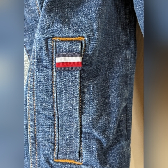 TOMMY HILFIGER l  Jean Jacket, Snap Buttons, Size L - Picture 3 of 12